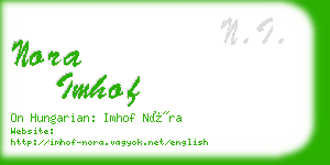 nora imhof business card